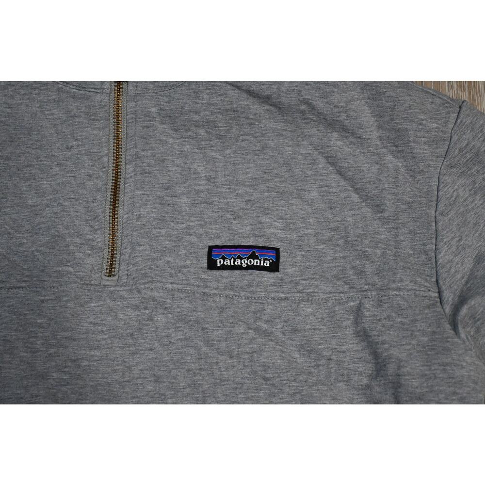 Patagonia Quarter Zip Pullover Men’s XL Gray Organic Cotton Sweater - Picture 2 of 5